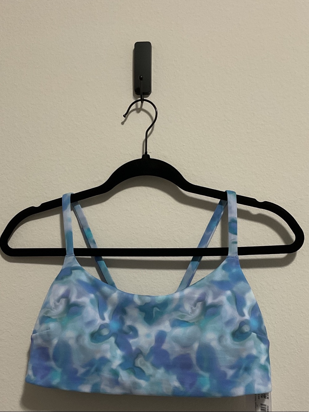 Lululemon Wunder Train Strappy Racer Bra-Size 10 C/D-Floral Glow Midi Blue Multi